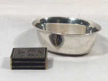 Appraisal: A small standard silver Italian bowl together with a small