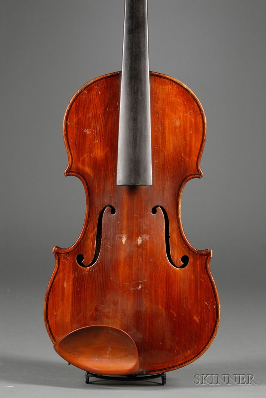 Appraisal: Violin Possibly Ulbrecht Tatter c labeled NO MODERN CREMONA VIOLIN