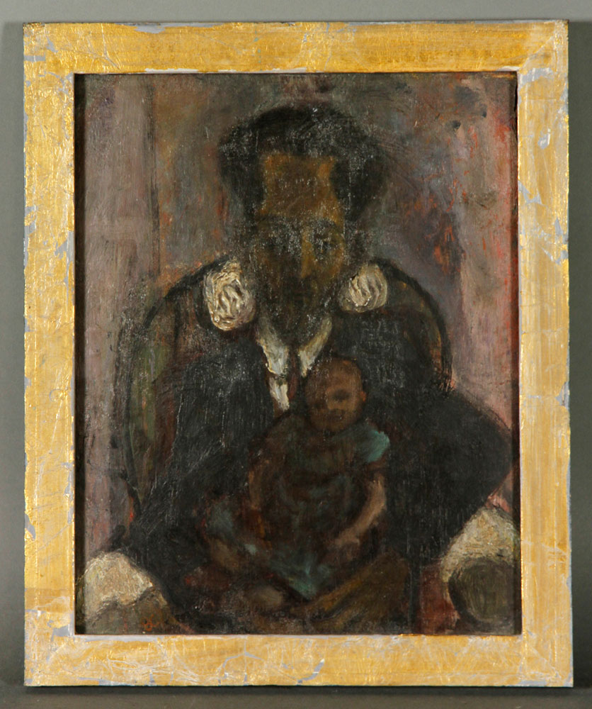 Appraisal: - Chaet Portrait of Father and Son O M Bernard