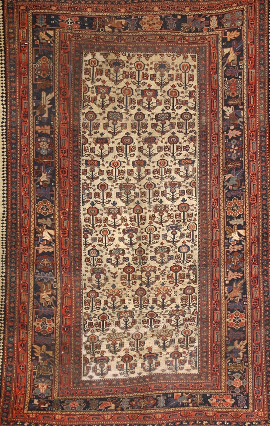 Appraisal: Bidjar Rug Second Quarter th Century Beige ground with floral