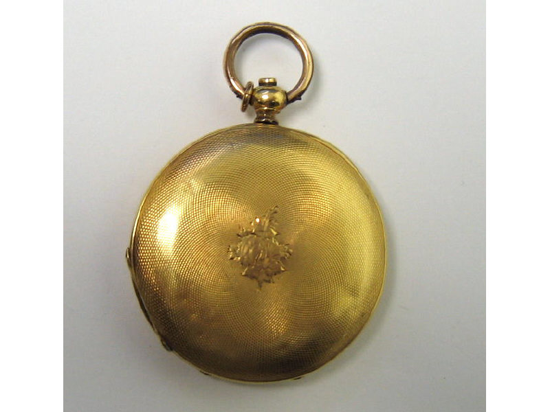 Appraisal: K YELLOW GOLD POCKET WATCH k yellow gold hunting case