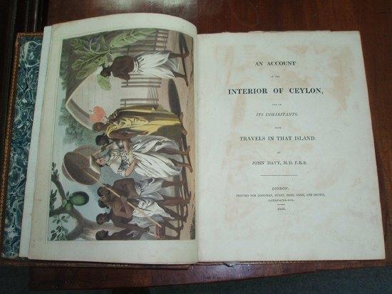 Appraisal: Davy J An Account of the Interior of Ceylon with