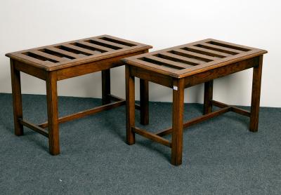 Appraisal: A pair of Victorian luggage racks cm wide