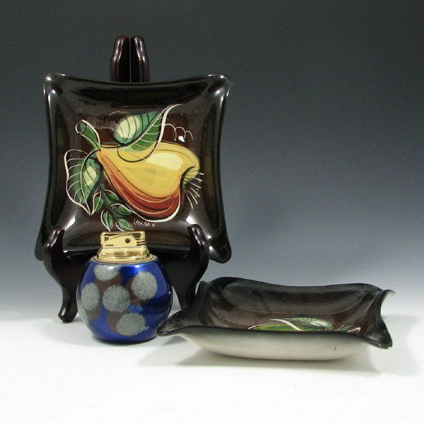 Appraisal: Sascha Brastoff Lighter Ashtrays Lot of Sascha Brastoff pieces including