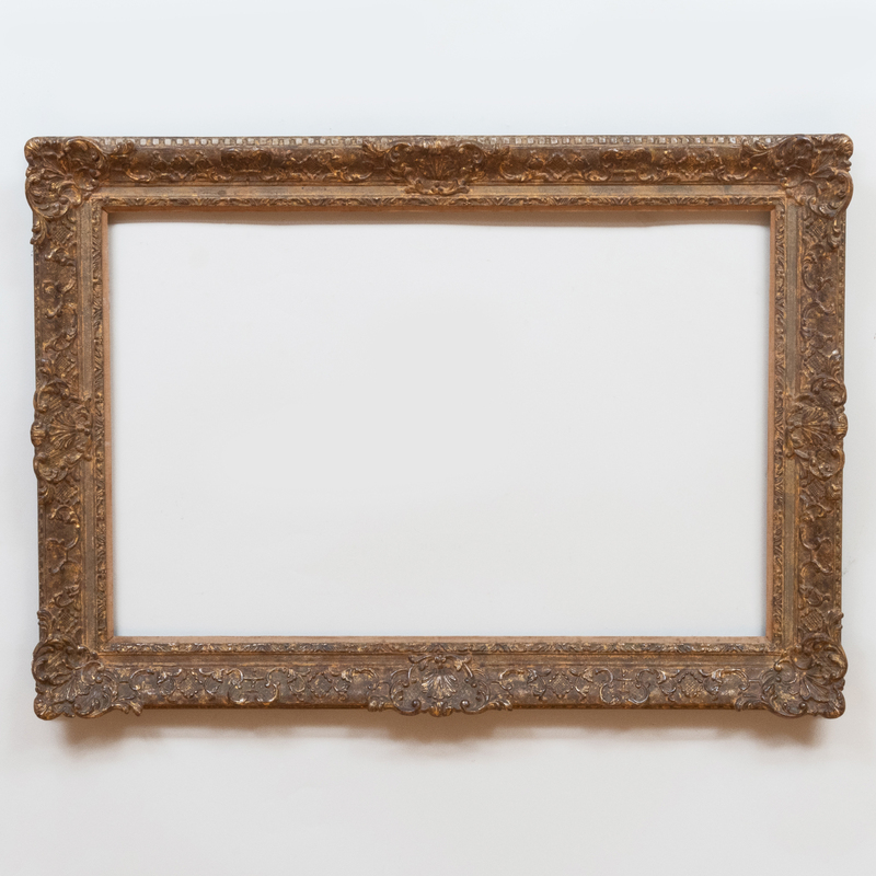 Appraisal: Louis XV Style Giltwood Picture Frame With the label 'ARTHUR