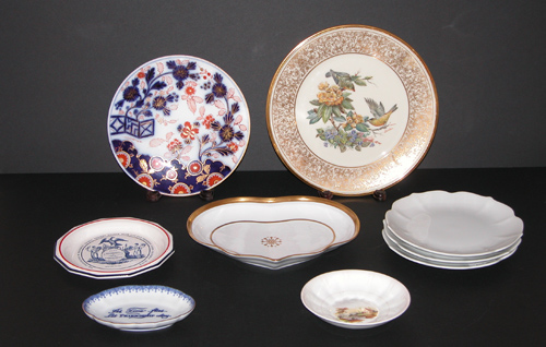 Appraisal: Assorted Ceramics including a Lenox Goldfinch Bird Plate and Imari