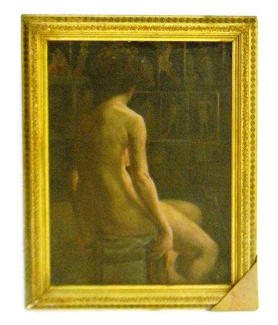 Appraisal: th early th C academic nude study large oil on