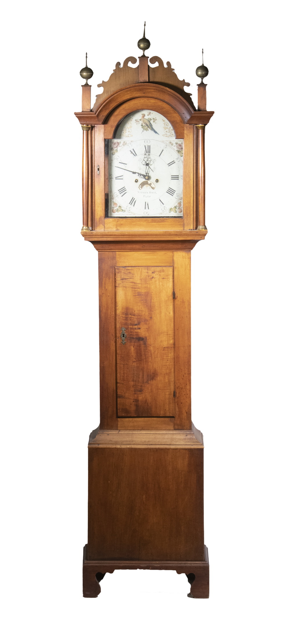 Appraisal: TALL CASE CLOCK BY NATHAN HALE WINDSOR VERMONT - CIRCA