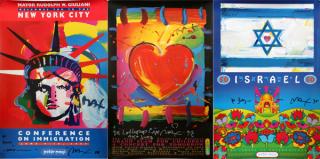 Appraisal: AFTER PETER MAX INDIVIDUALLY SIGNED DATED POSTERS AFTER PETER MAX