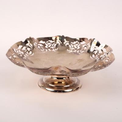 Appraisal: A silver fruit bowl SJL Co Birmingham with pierced wavy