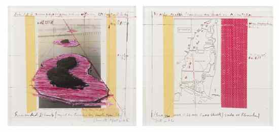 Appraisal: Christo and Jeanne-Claude American b Surrounded Islands in parts color