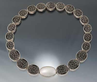 Appraisal: A Michael Dawkins Sterling Silver and Mabe Pearl Necklace Sterling