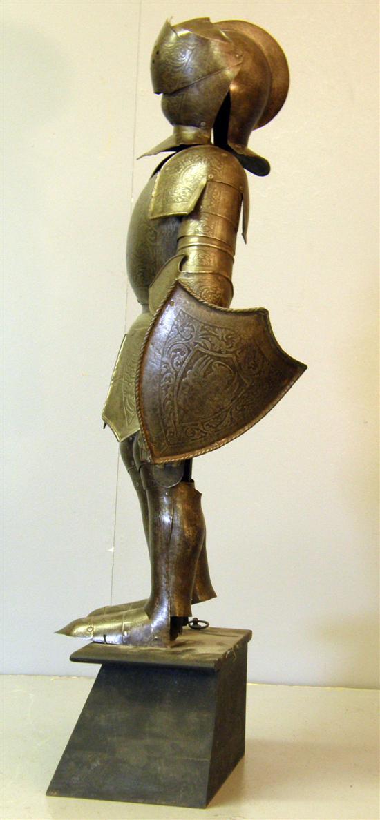 Appraisal: Late th century italian miniature suite of Armor with engraved