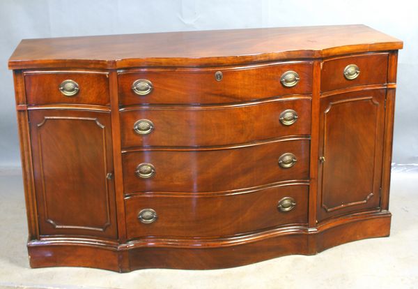 Appraisal: Circa s custom Hepplewhite mahogany sideboard x x EST '