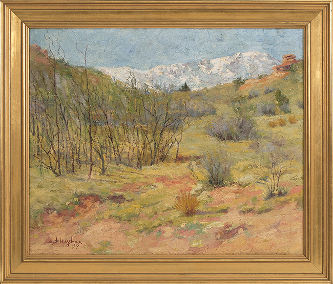 Appraisal: ELI D MAYBEEAmerican Early th CenturyLandscape possibly California Signed and