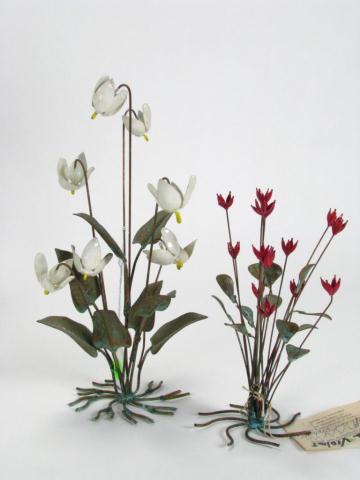 Appraisal: Group of two Demetrios flower sculptures '' and '' smallest