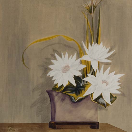 Appraisal: ZELDA JACKIE ORMES - Untitled Still Life of Lilies Watercolor