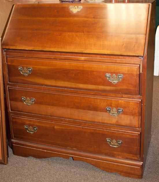 Appraisal: Federal style cherrywood slant-front desk Estimate - No condition report