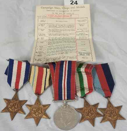 Appraisal: A collection of Second World War Medals comprising of the