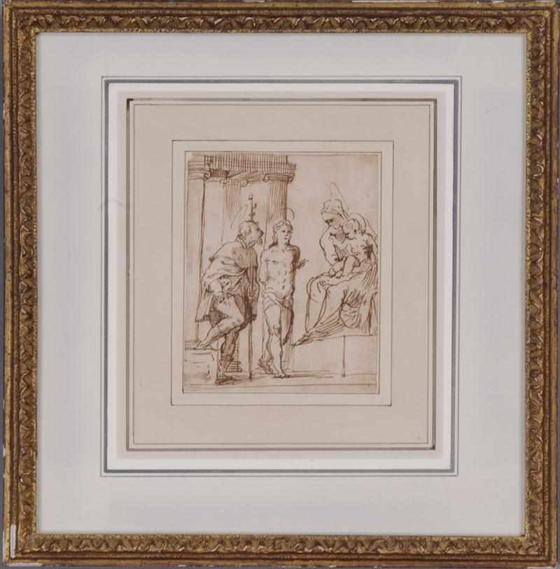 Appraisal: ATTRIBUTED TO DOMENICO CAMPAGNOLA SS ROCCO AND SEBASTIAN BEFORE THE