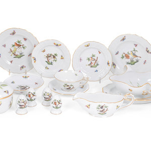 Appraisal: A Herend Porcelain Rothschild Bird Dinner Service comprising dinner plates