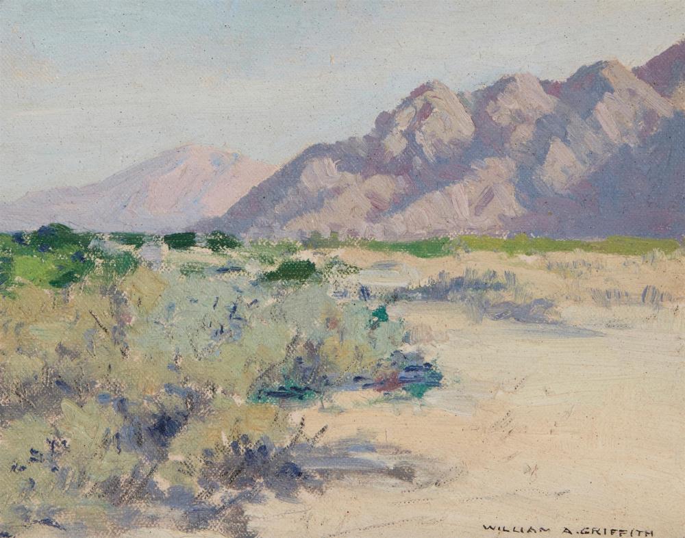 Appraisal: William Alexander Griffith - Near Palm Springs Oil on canvas