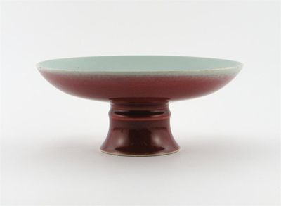 Appraisal: A Chinese sang de boeuf stem bowl the glaze draining