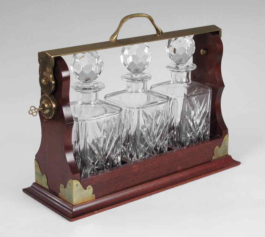 Appraisal: KEY LOCKING TANTALUS ROYAL DOULTON DECANTERS Royal Doulton crystal decanters