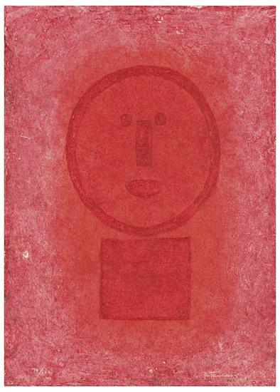 Appraisal: Rufino Tamayo - Cara en Rojo P Mixograph printed in