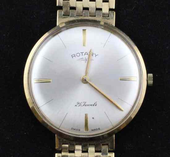 Appraisal: A gentleman's 's ct gold Rotary dress wrist watch with