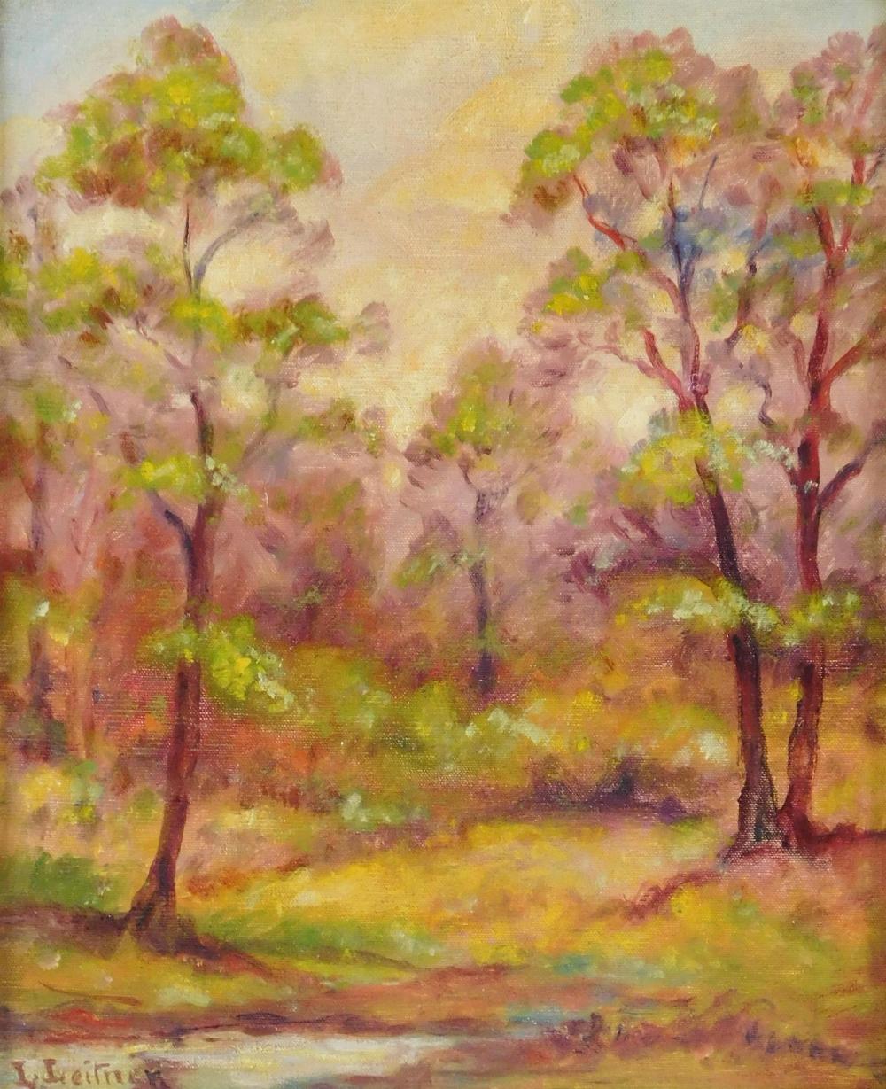 Appraisal: Leander Leitner American - Spring Landscape oil on canvas board