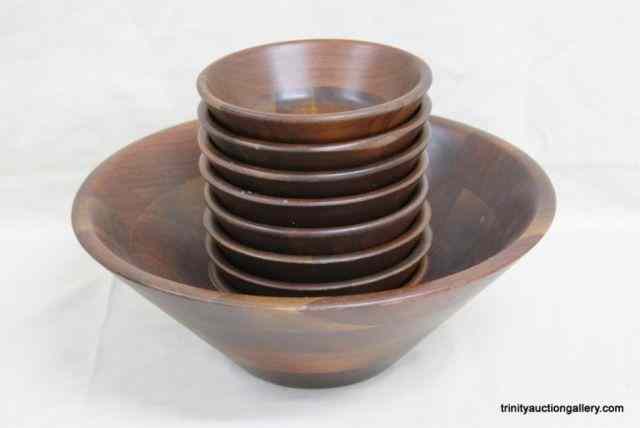 Appraisal: Vintage Teak Wood Salad Server pc SetThis is for a