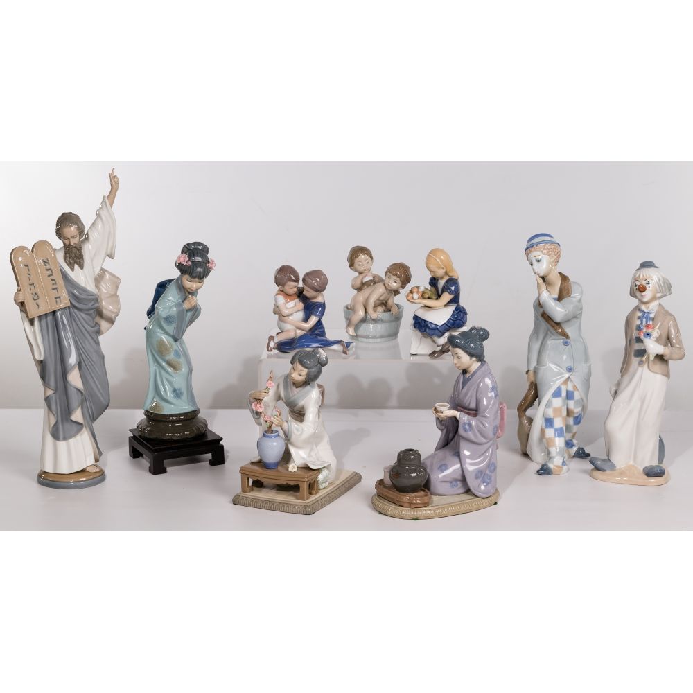 Appraisal: LLADRO AND BING GRONDAHL FIGURINE ASSORTMENT glazed items Lladro including