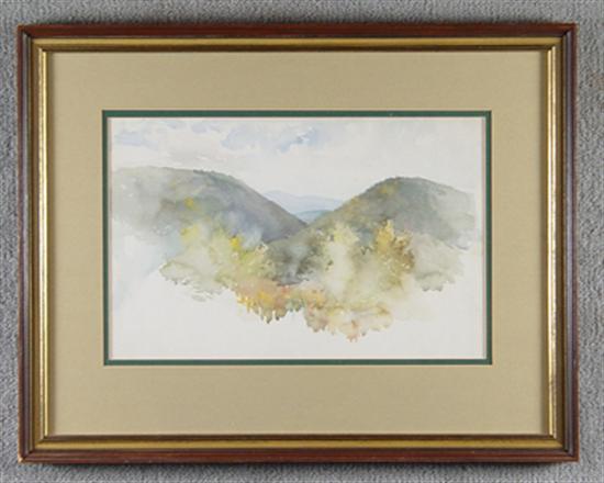 Appraisal: Watercolor of Mountains in Autumn attributed to Elliott Daingerfield Mountains