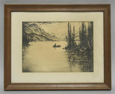 Appraisal: HARRIS KLEIBER SUMMER IN THE ROCKIES Etching x in Framed