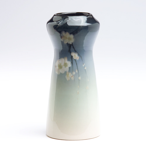 Appraisal: ROOKWOOD Iris glaze corseted vase painted by Ed Diers with