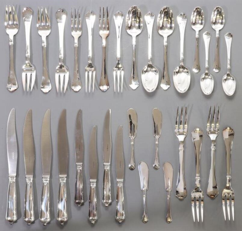 Appraisal: lot of French silverplate flatware service Puiforcat Paris in the