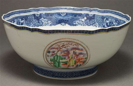 Appraisal: Chinese Export Famille Rose porcelain footed bowl circa with three