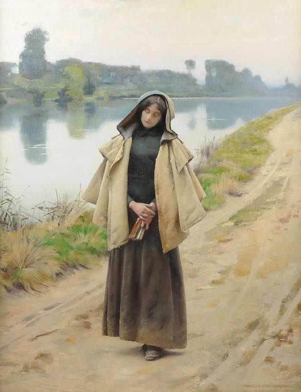 Appraisal: CHARLES SPRAGUE PEARCE American - A PAINTING Solitude CHARLES SPRAGUE