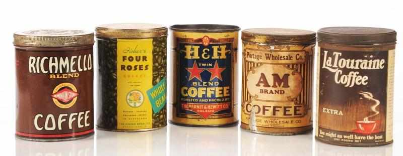 Appraisal: Lot of -Pound Coffee Tins Description Lot includes La Touraine