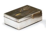 Appraisal: Good Japanese silver and mixed metal box marked th century