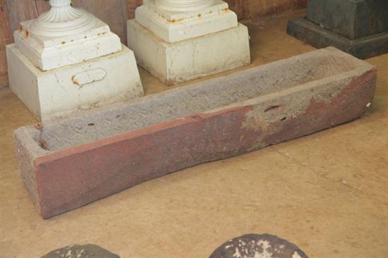 Appraisal: STONE TROUGH American late th century Rectangular trough with chiseled