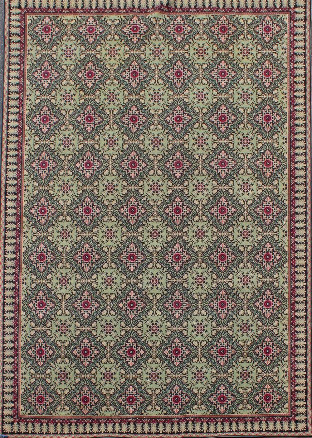 Appraisal: PATTERSON FLYNN MARTIN ROOM SIZED RUG WITH FLORAL AND GEOMETRIC