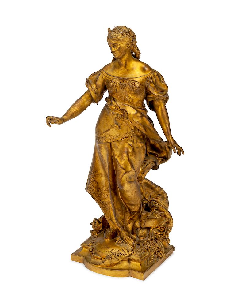 Appraisal: A French Gilt Bronze Figure A French Gilt Bronze Figure