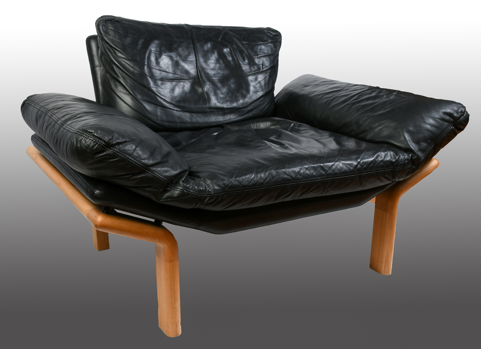 Appraisal: MODERN KOMFORT DANISH LEATHER CHAIR Mid-century modern ''Komfort'' Danish chair