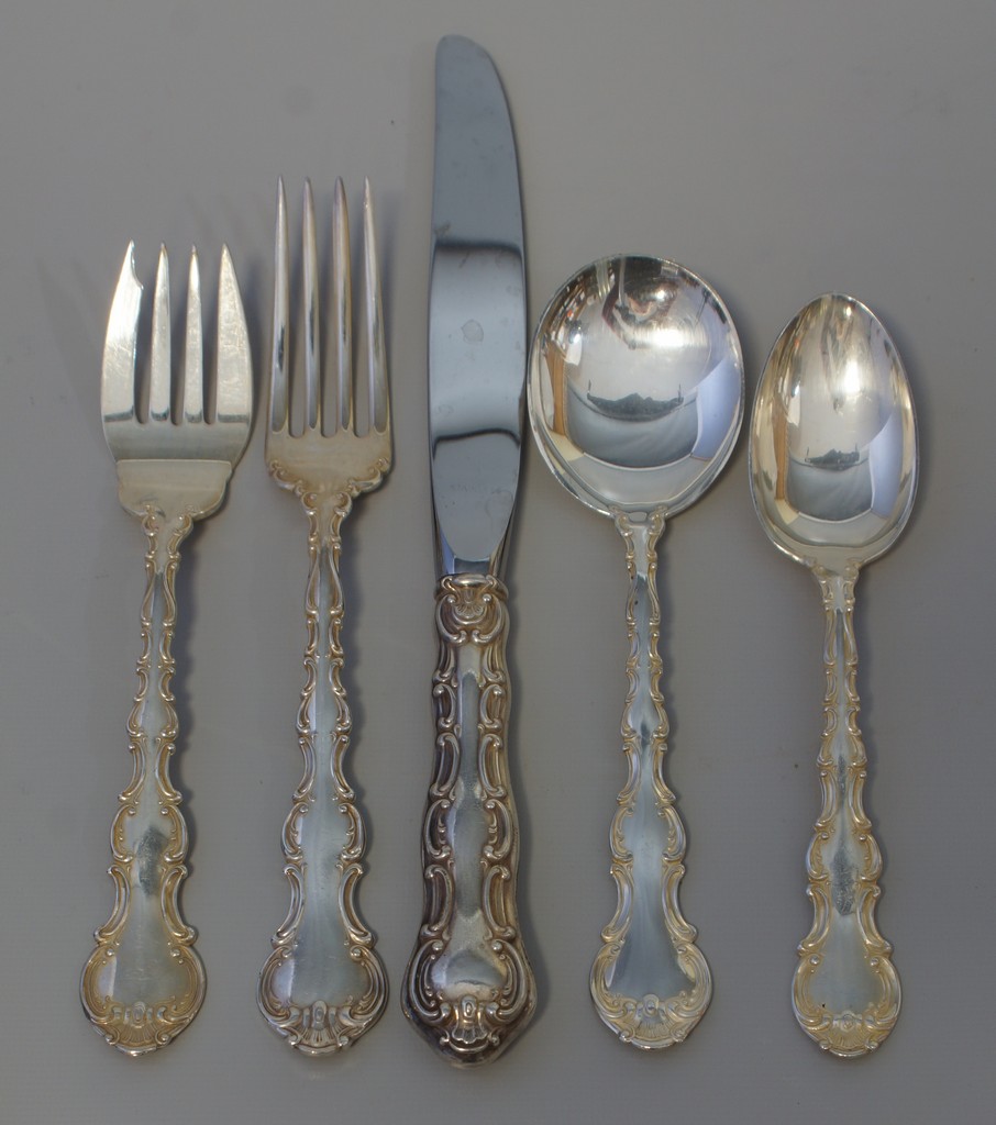 Appraisal: pcs Gorham Strasbourg sterling silver flatware c o teaspoons ea