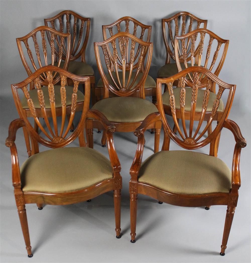 Appraisal: SET OF EIGHT ERNEST SLOUGH PENNSYLVANIA CABINET MAKER CHERRY HEPPLEWHITE