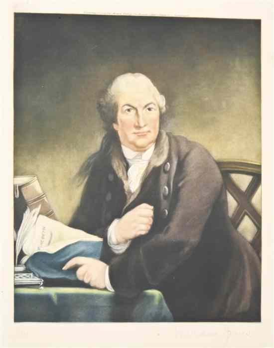 Appraisal: A Group of Three Lithographs comprising Edmund Burke after Sir