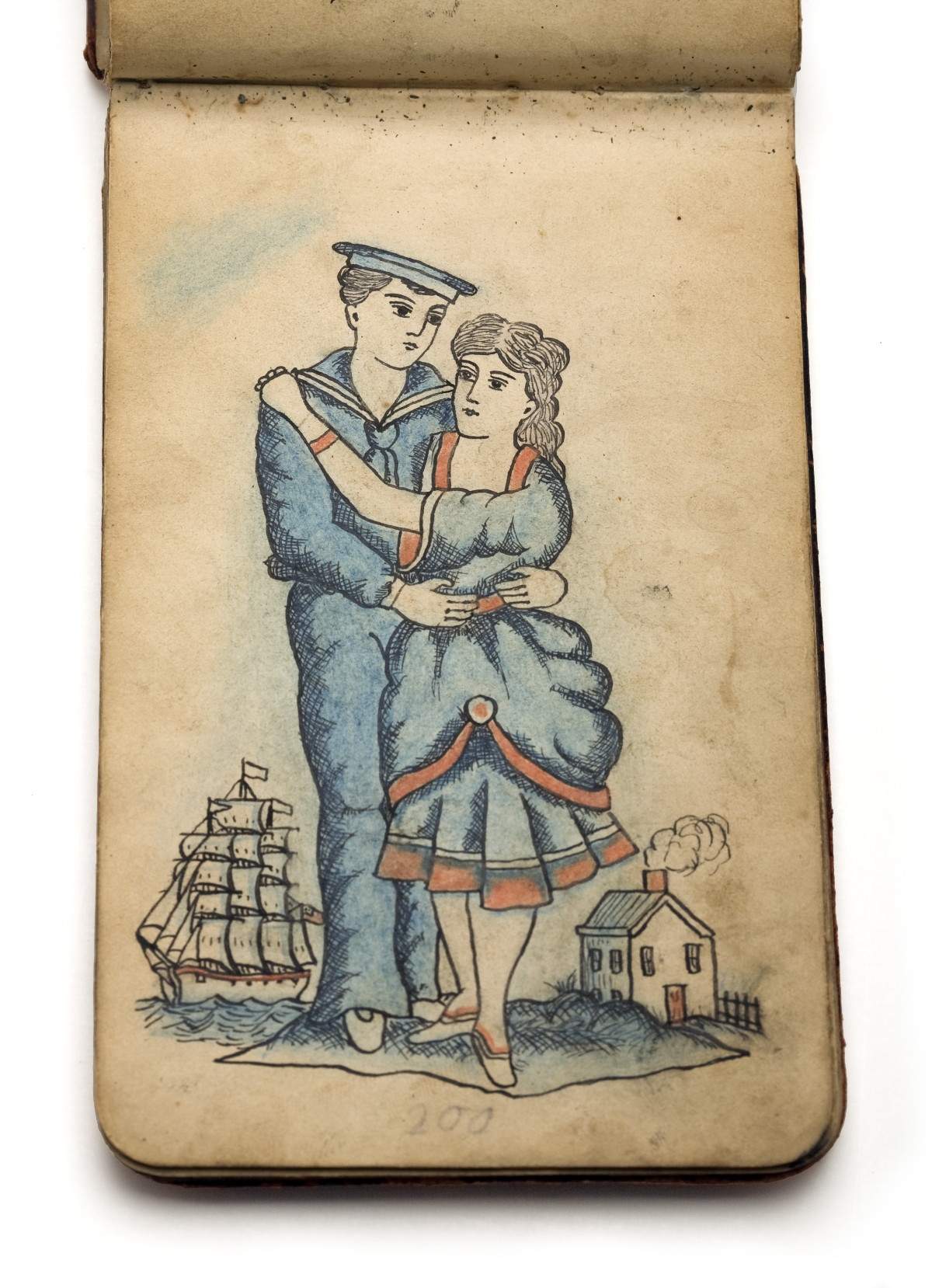 Appraisal: SAILOR'S quot AUTOGRAPH quot BOOK OF TATTOO SAMPLES The leather