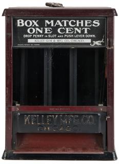 Appraisal: Kelley Gum Manufacturing Co Three Column Match Box Vendor Chicago